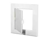 Trappe de Visite Placo Pannello di accesso for cartongesso Porta bianca in plastica autoadesiva con apertura a ribalta Piastra copertura Porte a parete Soffitto(150x150mm)
