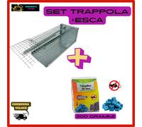 TRAPPOLA A GALLERIA PER TOPI RODITORI GABBIA CATTURA RATTI MOLLA ACCIAIO