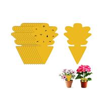 Trappola adesiva per moscerini della frutta, 24 pezzi, trappole per moscerini e funghi, trappole per insetti, adesivo giallo per cucina, interni ed esterni, cattura mosche bianche, zanzare, funghi