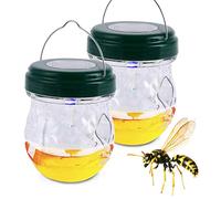 Trappola Calabroni Solare, Trappole Per Calabroni E Vespe Bottiglia, Trappola Per Vespe E Calabroni Da Esterno Led Uv Insetticida Vespe Acchiappa Mosche, Insetti (verde-2pc)