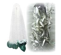 Trappola da Pesca Adesiva for Principianti, Rete da Posta Galleggiante monostrato con Grande Galleggiante, Rete da Lancio in Seta for Piccoli Pesci(H1.4m L50m 9P)