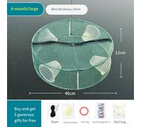 Trappola da pesca con design a imbuto multiplo, rete di nylon rinforzata pieghevole, disponibile in diverse dimensioni da 30 46 cm di diametro (E)