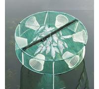 Trappola da pesca con design a imbuto multiplo, rete di nylon rinforzata pieghevole, disponibile in diverse dimensioni da 30 46 cm di diametro (G)
