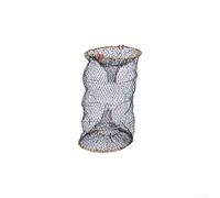 Trappola da pesca efficiente per aragoste e gamberetti, design pieghevole, con rete in nylon resistente e filo di acciaio per una maggiore stabilità (30 cm)