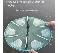 Trappola da pesca multi imbuto con corpo in rete pieghevole, realizzata in nylon rinforzato, dimensioni da 30 cm a 46 cm per l'uso nella cattura di pesci e gamberetti (E)