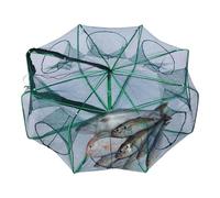 Trappola da pesca pieghevole - Rete portatile per granchio e pesci, rete pieghevole portatile per trappole per pesci, in nylon, per catturare piccoli pesci, gamberi, granchi e Ho