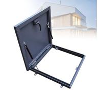 Trappola di accesso al tetto zincata - Porta di sicurezza con maniglia, coperchio di lucerna per casa, coperchio di uscita per soffitta/sottotetto, trappola impermeabile in alluminio,100 * 100