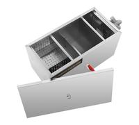 Trappola di grasso commerciale barriera grasso in acciaio inox separatore filtro olio trappole grasso sotto il flusso lavandino 0,8 m3/h per ristorante cucina