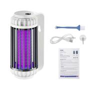 Trappola elettrica per insetti e zanzare con luce viola - Lampada anti-mosche efficace per uso domestico ed esterno(Gray)