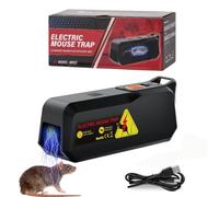 Trappola elettrica per roditori, 1800 V, ad alta tensione, elettronica, USB e a batteria, riutilizzabile, per interni, con LED e allarme acustico, blocco di sicurezza e design a prova di fuga, per