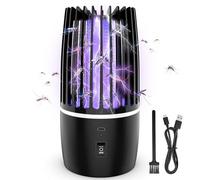 Trappola elettrica per zanzare e mosche con luce UV da 365 nm, lampada per zanzare da 4200 V con batteria da 4000 mAh, trappola per insetti per interni ed esterni, impermeabile IPX4, contro zanzare