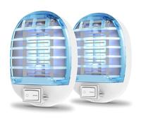 Trappola elettronica per insetti da interni, con luci blu, per soggiorno, casa, cucina, camera da letto, cameretta dei bambini, ufficio (confezione da 2)