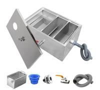 Trappola for grasso in acciaio inossidabile | Da installare sotto il lavello della cucina di un ristorante(45*25*23cm/18*10*9in)