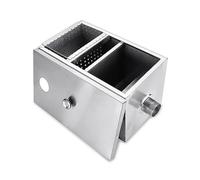 Trappola for grasso, separatore di acqua for olio, intercettatore in acciaio inossidabile da 8 libbre for acque reflue cucina (20X20X35)(20x20x35)