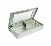 TRAPPOLA IN METALLO MULTICATTURA TOPI 2 INGRESSI L 15 - H 5 L 26 cm con chiusura