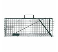 Trappola per animali, verde 61 x 20 x 21.5 cm in acciaio, resistente e durevole, per esterno interno giardino magazzino, compatta e adattabile a tutte le stagioni, soluzione duratura per il controllo