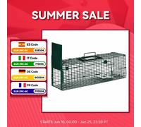 Trappola per animali vivi Outsunny con porta per conigli piccoli 60X18X20 cm