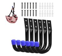 Trappola per attrezzi da parete da garage, 6 pezzi / cassaforme per capannone con ganci da parete da garage, ganci per bicicletta, utility supporto per scala sospesa, bicicletta, tubo durevole
