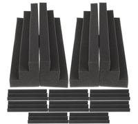 Trappola per Bassi Angolare 12 Pezzi Nera in Spugna ad Alta Densità | Controllo Dell’eco, Forme Trapezoidali per Angoli e Porte, per Home Theater e Sale Gaming