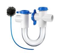 trappola per condensa, trappola HVAC, trappola per condensa da 3/4 di pollice con spazzola per la pulizia, CA, connettore di installazione per tubi, kit di pulizia per drenaggio della