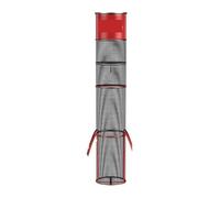 Trappola per esche da pesca, Rete da pesca Nero Rosso Doppio anello in acciaio inossidabile Asciugatura rapida pieghevole 25 cm 35(35x1.6m)