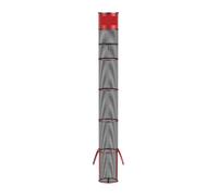 Trappola per esche da pesca, Rete da pesca Nero Rosso Doppio anello in acciaio inossidabile Asciugatura rapida pieghevole 25 cm 35(25x2.5m)