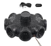 Trappola per esche | Gabbia portatile | Trappola per esche da pesca | Gabbia a rete multiforo per granchi e gamberi con 8 porte di ingresso per fiumi stagni laghi | Kit di attrezzi da pesca durevole
