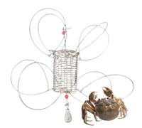 Trappola per granchio | Gancio Dungeness con 8 anelli | Trappola per gamberetti in acqua salata resistente per pesca in kayak