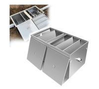 Trappola per Grassi in Acciaio Inox, intercettore di Grassi sottolavello, separadi Grassi sottolavello, separatore Olio-Acqua per filtrazione delle acque reflue di ristoranti, Case e cucine.
