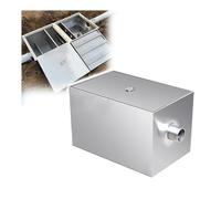Trappola per Grassi in Acciaio Inox, intercettore di Grassi sottolavello, separadi Grassi sottolavello, separatore Olio-Acqua per filtrazione delle acque reflue di ristoranti, Case e cucine.