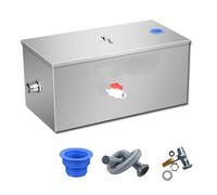 Trappola per grasso commerciale, intercettatore in acciaio inossidabile, ingresso superiore, trappola per grasso sottolavello per utensili da cucina per ristoranti e case/40 * 30 * 30 cm/16 * 12 * 1