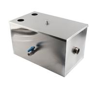 Trappola per grasso in acciaio inox, intercettore di grasso commerciale con ingresso superiore, separatore olio-acqua 500x300x295 mm per sistemi di scarico delle cucine dei