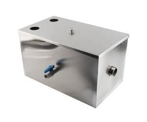 Trappola per grasso in acciaio inox, intercettore di grasso commerciale con ingresso superiore, separatore olio-acqua 500x300x295 mm per sistemi di scarico delle cucine dei