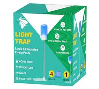 Trappola per insetti per il controllo interno di moscerini della frutta e moscerini, utilizza una luce viola delicata, priva di inquinamento e senza sostanze chimiche, include 1 dispositivo plug-in e