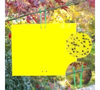 Trappola per Moscerini, Sticky Trappola per Mosche, Plant Flycatcher, Trappola per Parassiti, 50 Pezzi Trappole Appiccicose Gialle, para Plantas de Interior y Exterior Carta Moschicida, 20×15cm