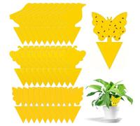 Trappola per Mosche, 60 Pezzi Trappole Appiccicose Gialle Bilaterali per Insetti, Trappola Moscerini Piante da Interno e Giardino, per Piante da Interno e Giardino, 3 Modelli