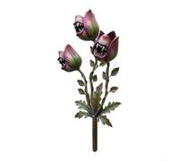 Trappola per mosche carnivore in metallo, da giardino, resistente alle intemperie, in ferro, con denti realistici, decorazione per prato, aiuole, patio, 30 cm (6)