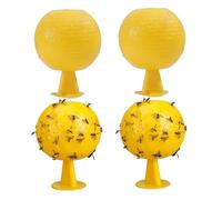 Trappola per mosche da interno|4 trappole adesive gialle per moscerini delle piante, 3, 2x3, 2 trappole adesive resistenti per mosche della frutta, palla di cattura sicura per cucina