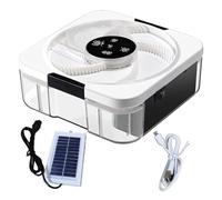 Trappola per mosche elettrica per case e ristoranti, cattura mosche automatica con funzionamento silenzioso, pannello di ricarica solare e cavo USB, compatibile con USB, facile cattura mosche da
