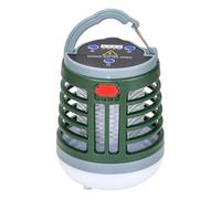 Trappola per mosche luminose UV | Lampada Zapper di a energia solare | ricaricabile USB | Trappola per insetti a LED silenziosa | Essenziali estivi per campeggio, escursioni, barbe