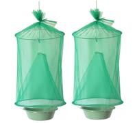 Trappola per Mosche per Esterni, trappole per Mosche per Ranch 2pcs, Trappola per Esterni a Maglia a Maglia piegabile 9x16 per Interni e fattorie di Famiglia, Parco, trappole