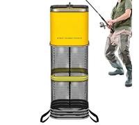 Trappola per pesci esca - Rete di esca per pesca sportiva | Trappola a rete portatile per pesca | per Black Bass Trota Crappie o Persico Americano Bagre Kayak Spiaggia Lago Lago Fiume