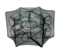 Trappola per Pesci Pieghevole Automatica a 6/12 Fori, Pesce Gamberetti Pesciolini Gamberi Esche per Granchi Trappola a Rete Fusa, Trappole a Gabbia per Esche Portatili Rete da Pesca Magica(12 holes)