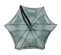 Trappola per Pesci Pieghevole Automatica a 6/12 Fori, Pesce Gamberetti Pesciolini Gamberi Esche per Granchi Trappola a Rete Fusa, Trappole a Gabbia per Esche Portatili Rete da Pesca Magica(6 holes)