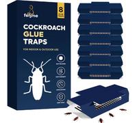 Trappola per scarafaggi con esca, 8 trappole adesive per scarafaggi interni, forte repellente per scarafaggi, atossico, privo di veleni Felyne