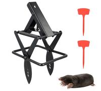 Trappola per talpe, riutilizzabile, con forbici veloci, per tutte le condizioni atmosferiche, antiruggine, potente deterrente per talpe con elegante finitura in ferro nero, set semplice per proteggere