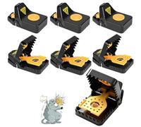 Trappola per Topi, 6 Pezzi Clip Riutilizzabile Trappole del Ratto, Trappole Topi Rapidamente Efficace Trappole Talpe Trappola per Ratti Grandi Utilizzato Interno e Esterno Utilizzato Ovunque