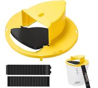 Trappola per topi a ripristino automatico - Sistema di coperchio a secchio multi-cattura umano | Metallo a prova di masticazione, si imposta da solo! Non toccare mai i roditori. Adatto per secchi da 5