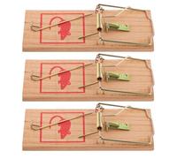 Trappola Per Topi e Ratti, 3 Pezzi, Trappole topi in legno, Riutilizzabili per Catturare e Rilasciare, Utilizzato interno e esterno esche, per Utilizzato ovunque, Cattura Scarafaggi, Roditori, topi