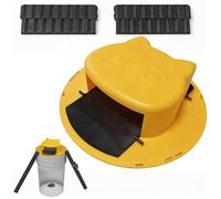 Trappola per Topi Secchio, Coperchio Giallo con Reset Automatico, Trappola per Topi Vivi in Plastica per Catturare più Topi Contemporaneamente, per Interno ed Esterno, Secchio da 5 Galloni